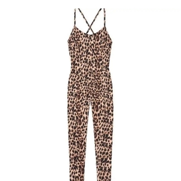 VICTORIA'S Secret Leopard Print Jump Suit Stretchy Small - Picture 3 of 7